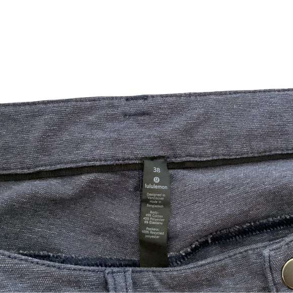 Lululemon ABC Pant Classic *Tech Canvas Heathered Deep Navy Size 38 - Picture 5 of 5